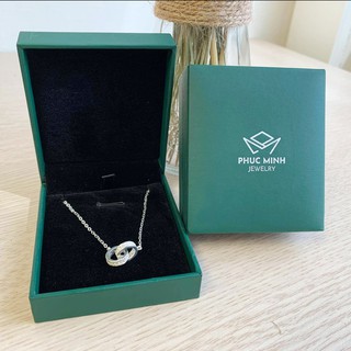 Hộp Da Cao Cấp Đựng Dây Chuyền Phuc Minh Jewelry | SP000001 - Chất Liệu Da PU , Hộp Đựng Trang Sức Lõi Đen