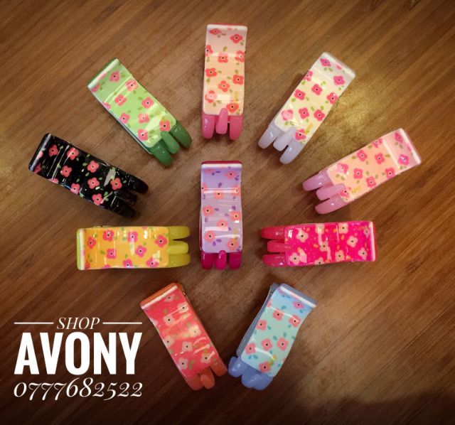 Kẹp tóc càng cua 3 răng hoa - Honey