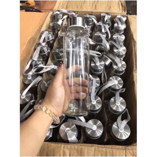 Bình thủy tinh 500ml có dây xách