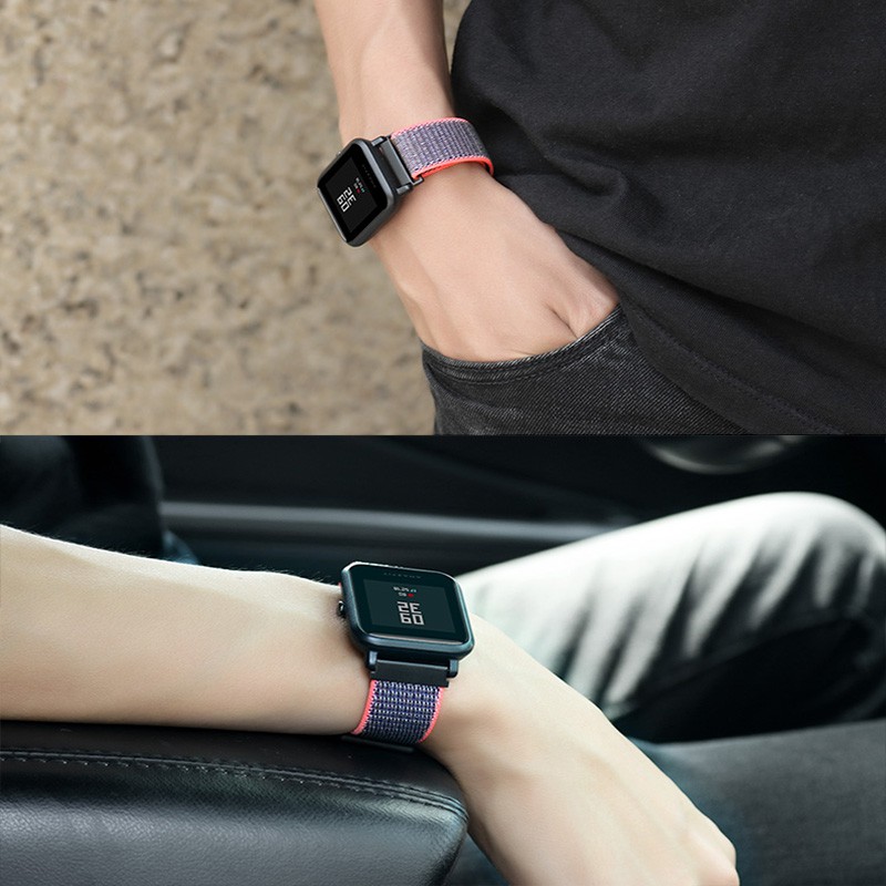 Dây Đeo Sợi Nylon 20mm Cho Xiaomi Huami Amazfit Bip Bit Lite Youth