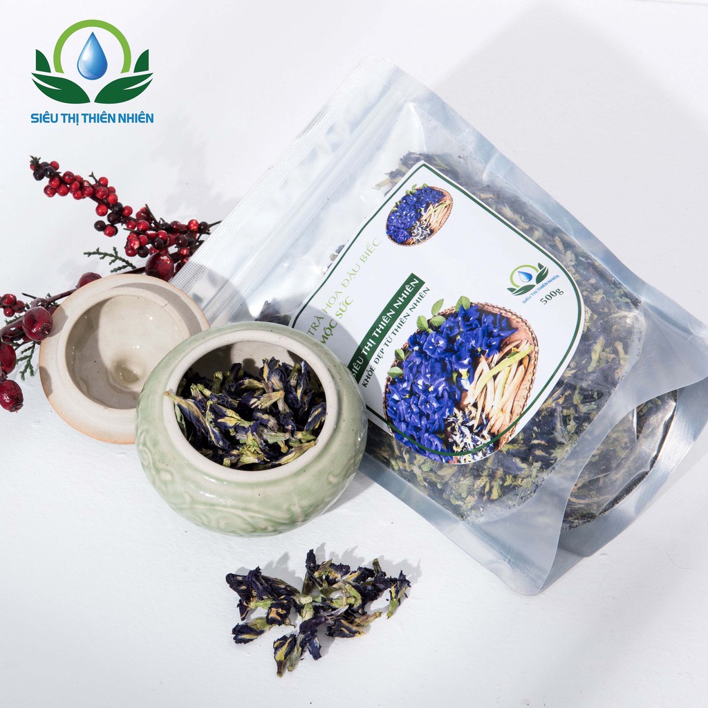 Trà Mộc Sắc mix 4 vị cho người sành trà: đậu biếc, bạc hà, sả chanh, cỏ ngọt của Siêu thị thiên nhiên | BigBuy360 - bigbuy360.vn