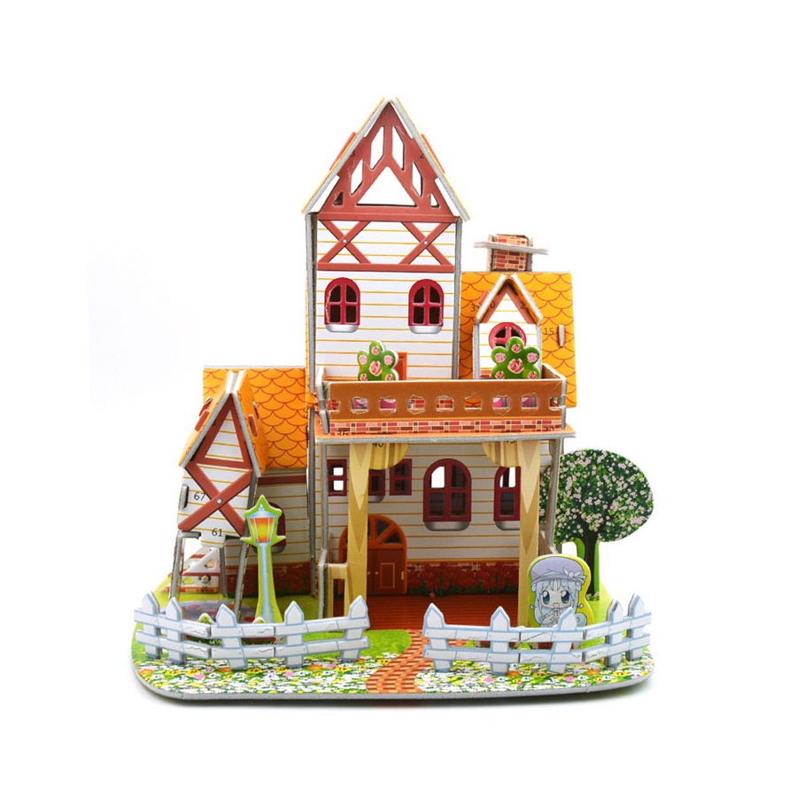 Đồ Chơi Mô Hình Nhà 3D Bằng Xốp Lắp Ráp Xếp Hình Cho Bé, Trang trí Nhà Cửa Decor Phòng Rất Đẹp