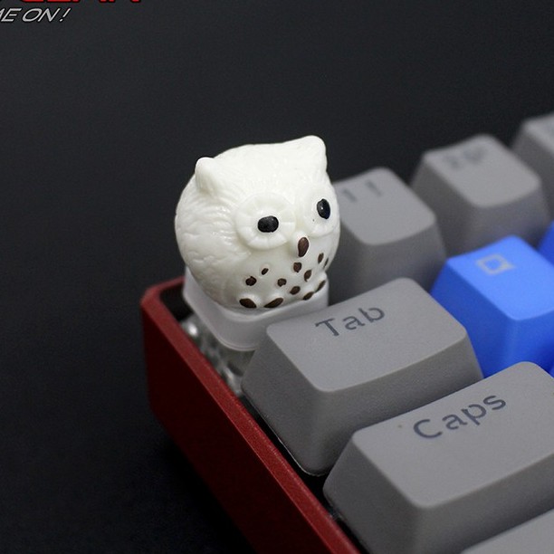 Keycap Lẻ Cú Tròn cực cute ( keycap resin độc lạ )( Keycap Artisan )