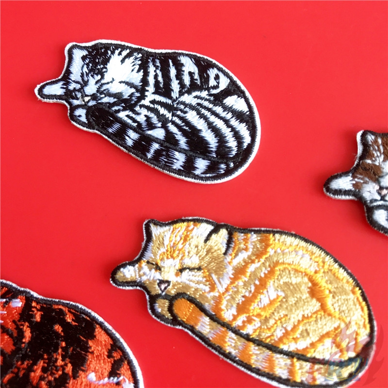 ☸ Pets &amp; Animals：Sleeping Cats Iron-on Patch ☸ 1Pc Diy Sew on Iron on Badges Patches
