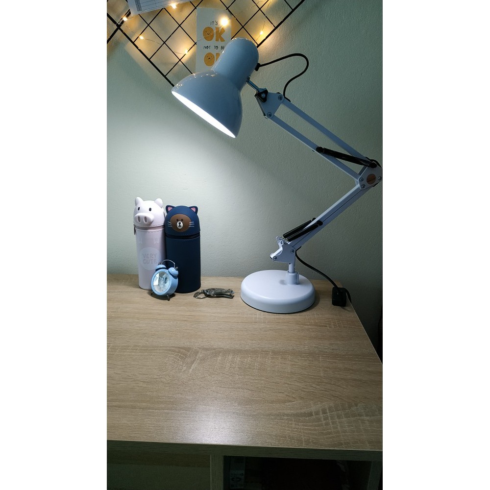 Đèn kẹp bàn pixar sơn tĩnh điện, kẹp bàn học, dùng đọc sách - tặng kèm bóng LED - Chính hãng miDoctor