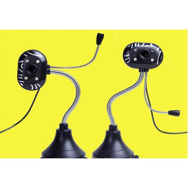 Webcam cao cổ kèm míc cắm cổng USB có đèn trợ sáng dùng cho học Online | BigBuy360 - bigbuy360.vn