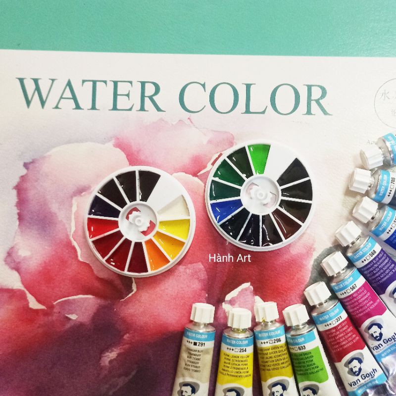 Pocket màu nước Vangogh 24, 36 màu mix 0.5ml