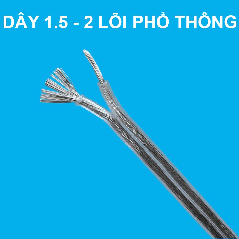 DÂY ĐIỆN TRONG SUỐT VỎ PVC 0.5 LÕI ĐỒNG MẠ KẼM