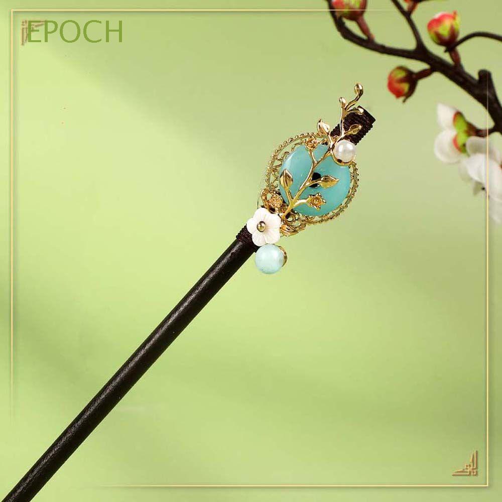 Epoch Trâm Cài Tóc Bằng Gỗ Hình Hoa Đính Ngọc Trai Phong Cách Trung Hoa Cổ Điển Dành Cho Nữ