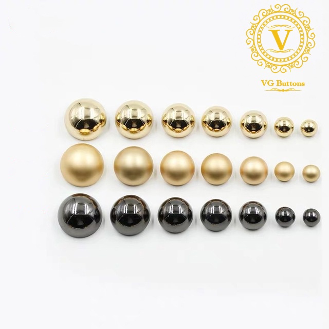 Cúc kim loại cao cấp, hình cầu, chân cao, phù hợp áo vest nam và nữ, quần tây, áo khoác măng tô, áo khoác dạ 2cm