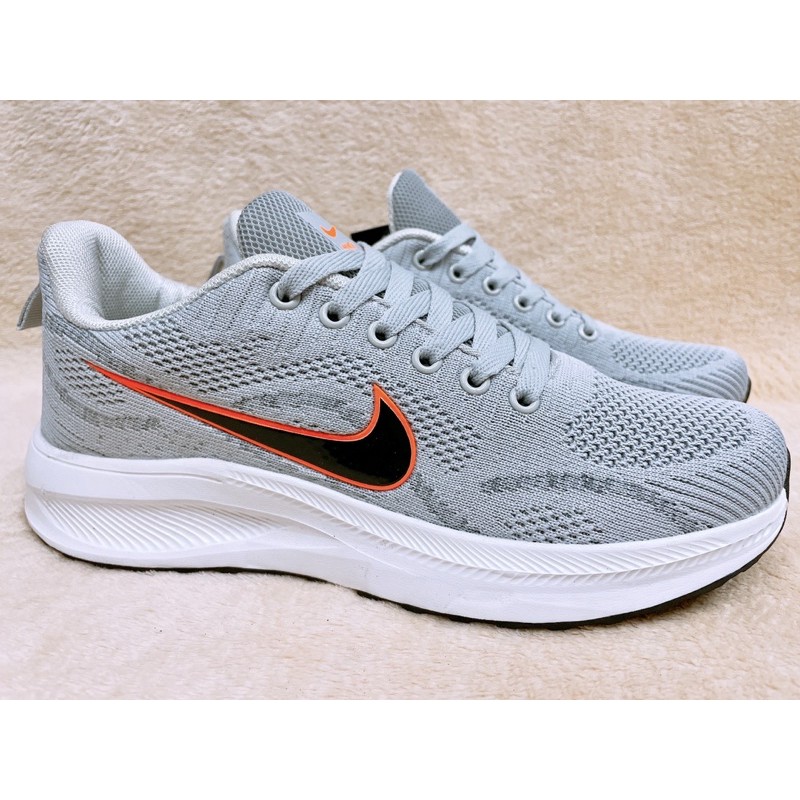 Giày Nike zoom, màu xám-cam [form dáng đẹp],đế zoom siu nhẹ