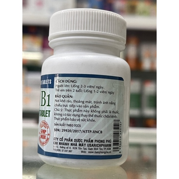 Vitamin B1 - 100 viên