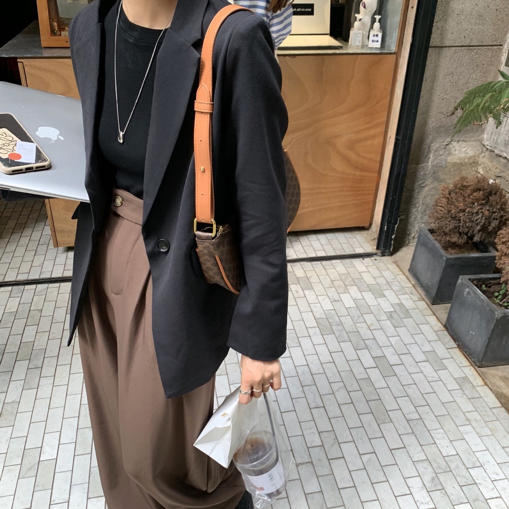 Dela Túi Xách Nữ Đẹp hot trend Túi Xách Da Đeo Dưới Cánh Tay Phong Cách Retro Đơn Giản Cho Nữ