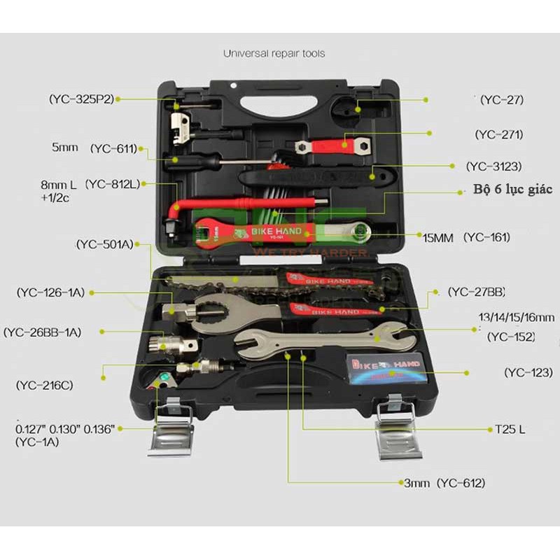 Bộ đồ nghề sửa xe đạp BIKE HAND YC-728