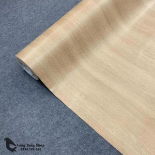 Decal vân gỗ màu vàng kem - Giấy dán tường bàn tủ có sẵn keo ( gỗ G5 )