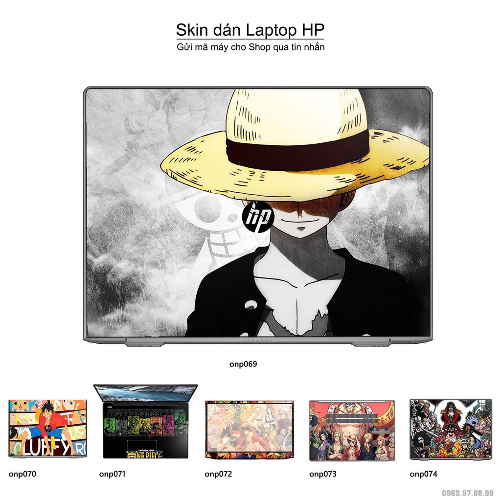 Skin dán Laptop HP in hình One Piece _nhiều mẫu 5 (inbox mã máy cho Shop)