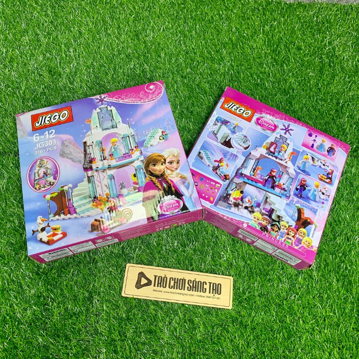 Bộ lego xếp hình cao cấp Lâu đài Frozen Nữ hoàng băng giá Elsa