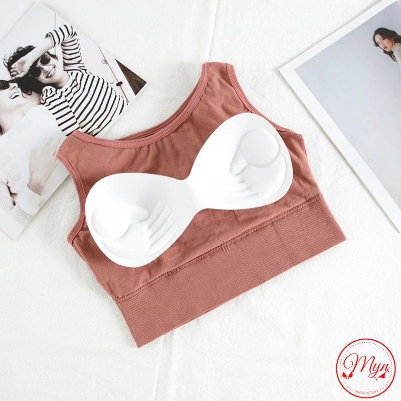 ÁO BRA COTTON BRA 3 LỖ KẾT HỢP ÁO KHOÁC B 601, TẬP GYM SANG XỊN