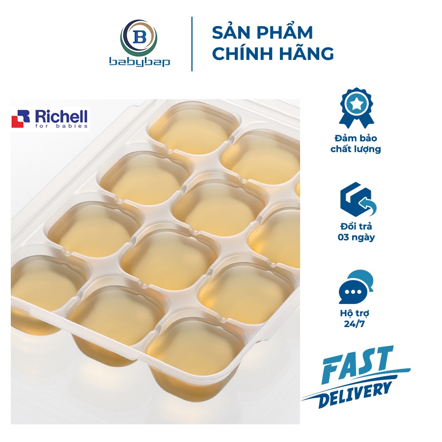 Bộ Khay Trữ Đông Thức Ăn Dặm Richell Dùng Được Cho Lò Vi Sóng