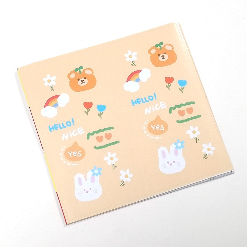 Set 10 tem thỏ dán niêm phong hộp size 5 x 10 cm