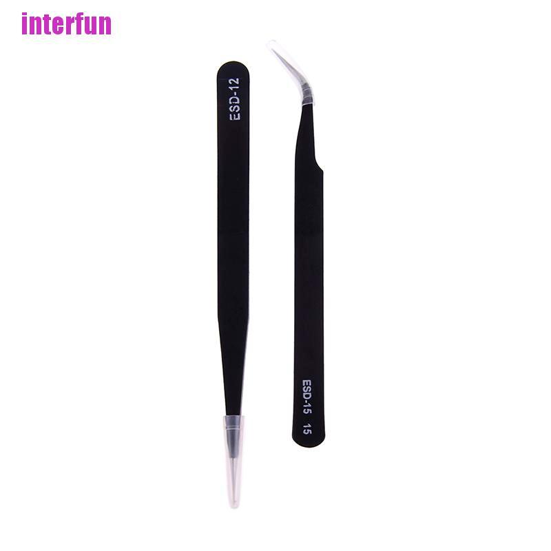 Set 2 Kẹp Inox Chống Tĩnh Điện Đa Năng Tiện Lợi