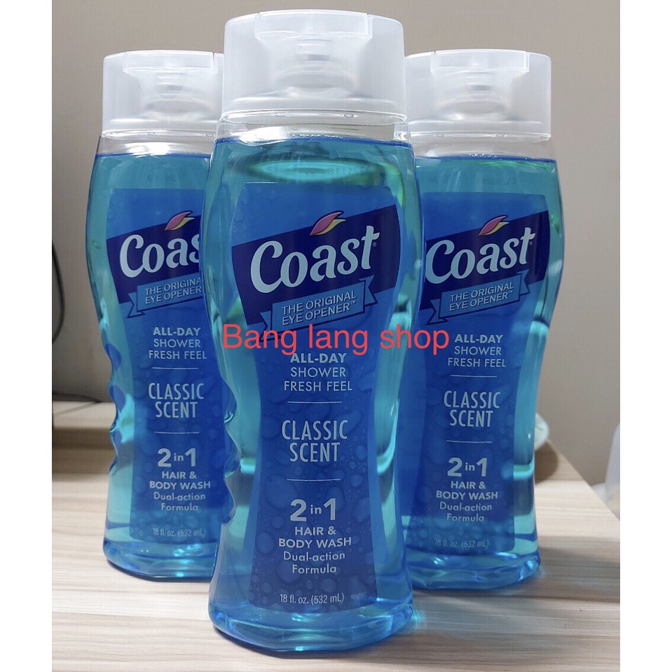 Sữa tắm gội Coast Classic Scent chai 532ml của Mỹ