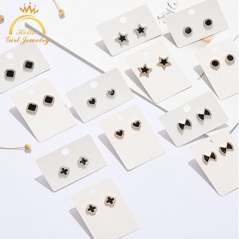 Bông Tai Hình Cỏ Ba Lá Bằng Bạc 925 Phong Cách Đơn Giản Cho Nữ