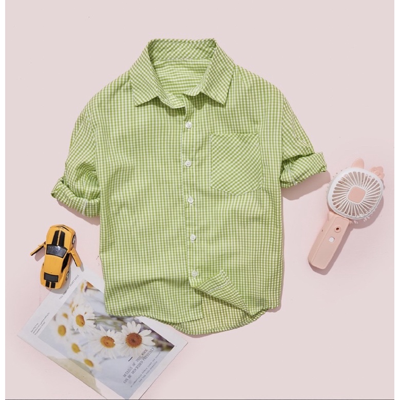 Áo sơ mi dài tay bé trai, hàng có sẵn, max 55kg