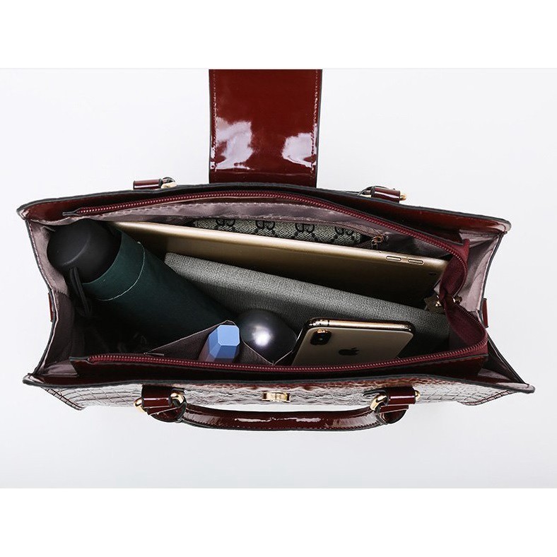 Túi xách công sở da cá sấu tinh xảo thời trang Âu Mỹ 2021 (combo 3 món) TX18 túi đeo chéo -Chip Xinh Boutique | BigBuy360 - bigbuy360.vn