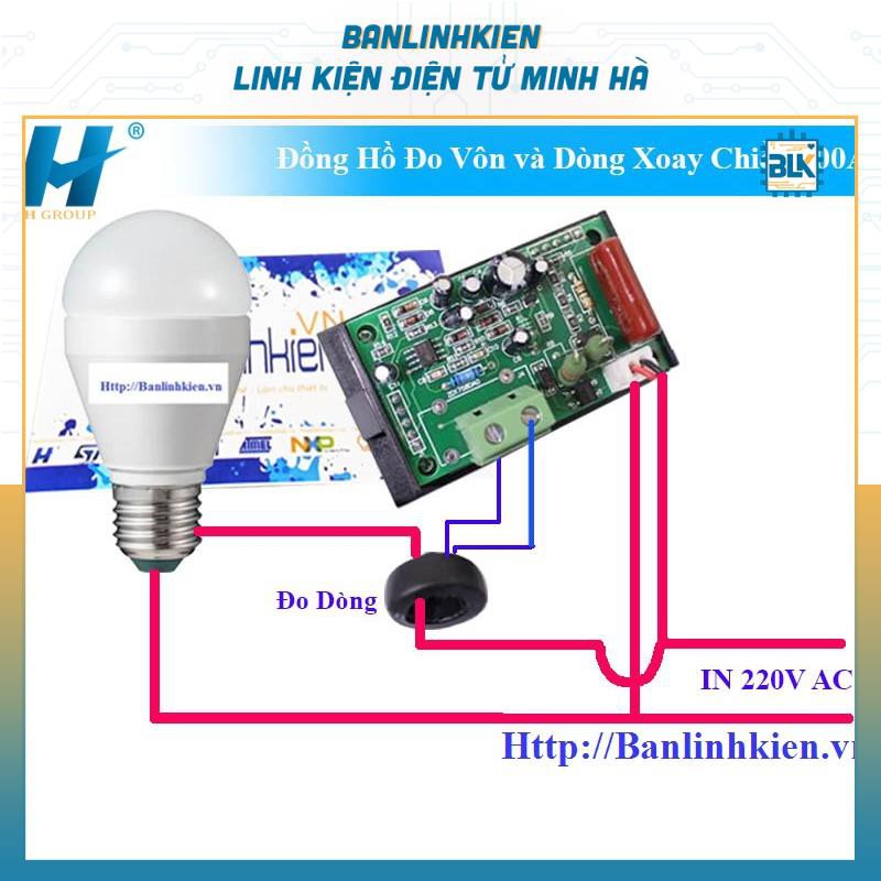 Đồng Hồ Đo Vôn và Dòng Xoay Chiều 100A 300V