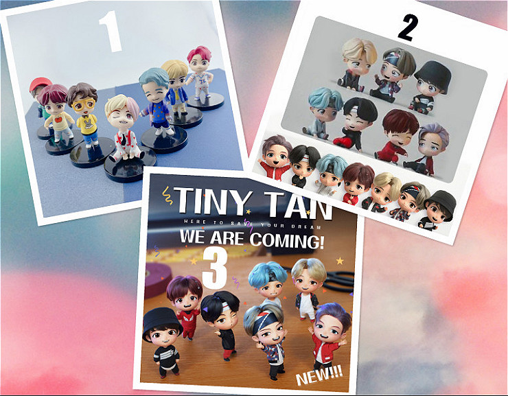 Set 7 Mô Hình Các Nhân Vật Trong Bts Trang Trí