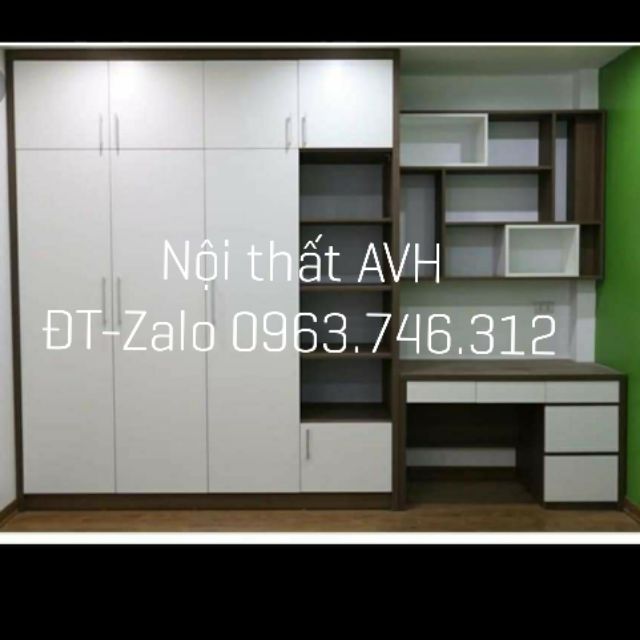 Combo tủ quần áo+bàn kèm kệ sách | BigBuy360 - bigbuy360.vn