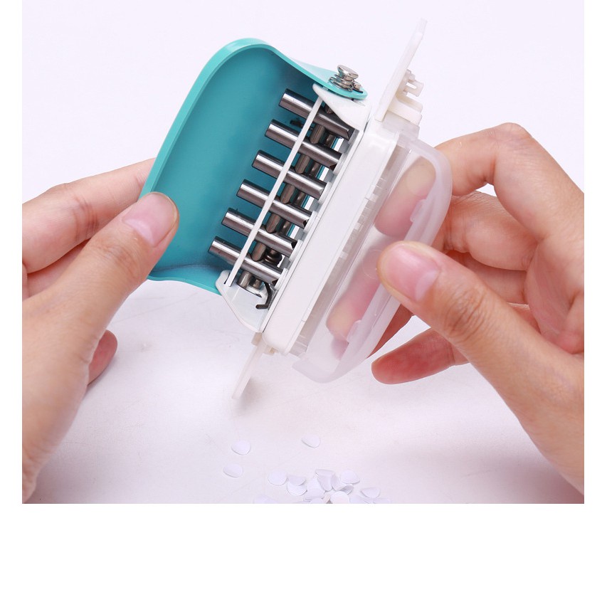Dụng cụ bấm lỗ giấy làm sổ còng loại 6 lỗ kìm bấm lỗ giấy refill KW TRIO đục lỗ giấy CREAMY
