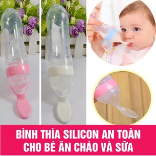 Bình thìa ăn dặm Silicon cho bé