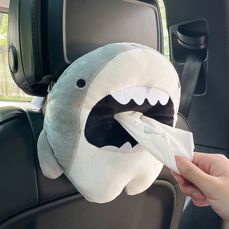 Hộp Đựng Khăn Giấy Hình Búp Bê Nhồi Bông Dễ Thương Treo Chỗ Tỳ Tay Xe Hơi