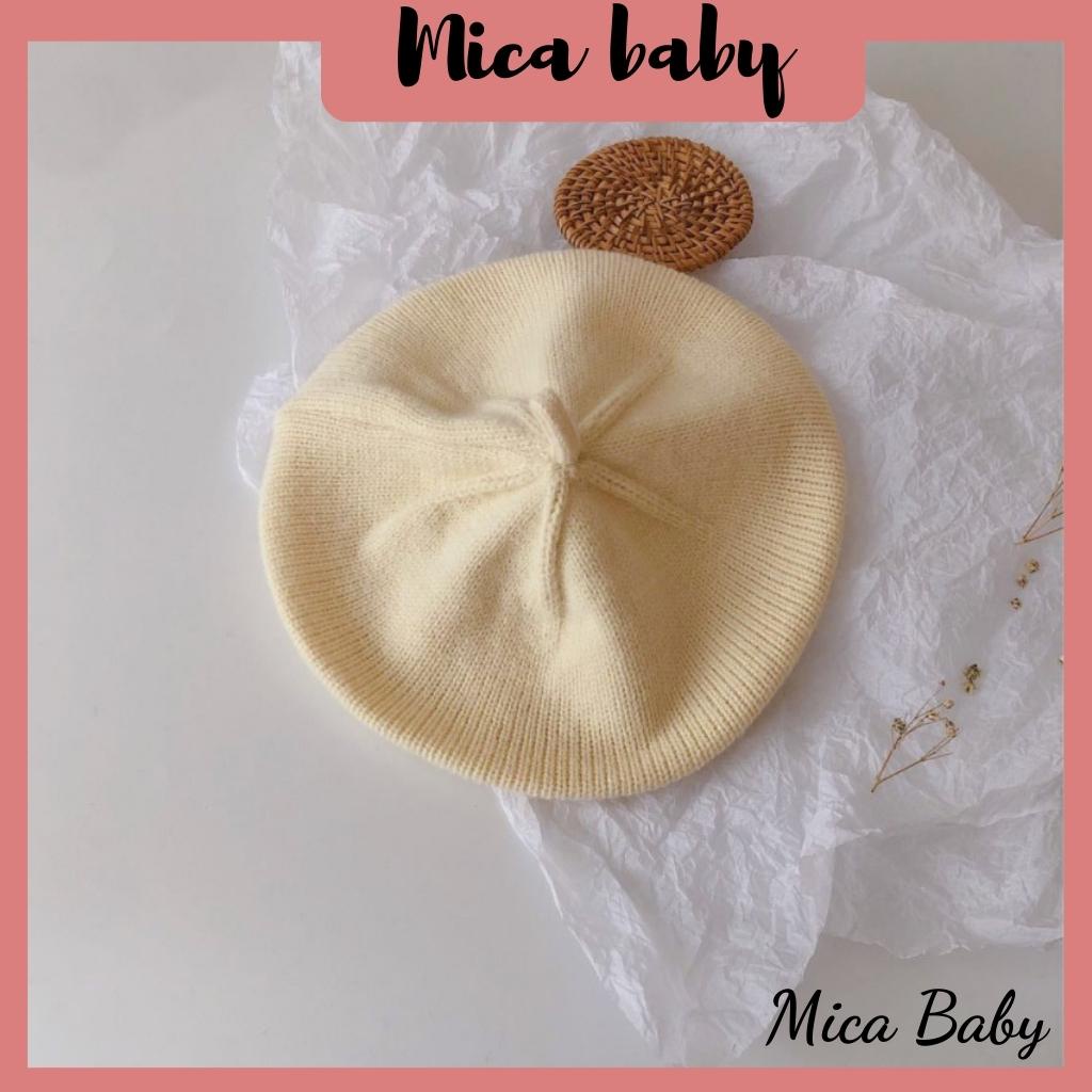 Mũ nồi chất len trơn cực dễ thương cho bé Mica baby 6 tháng - 4 tuổi MN78