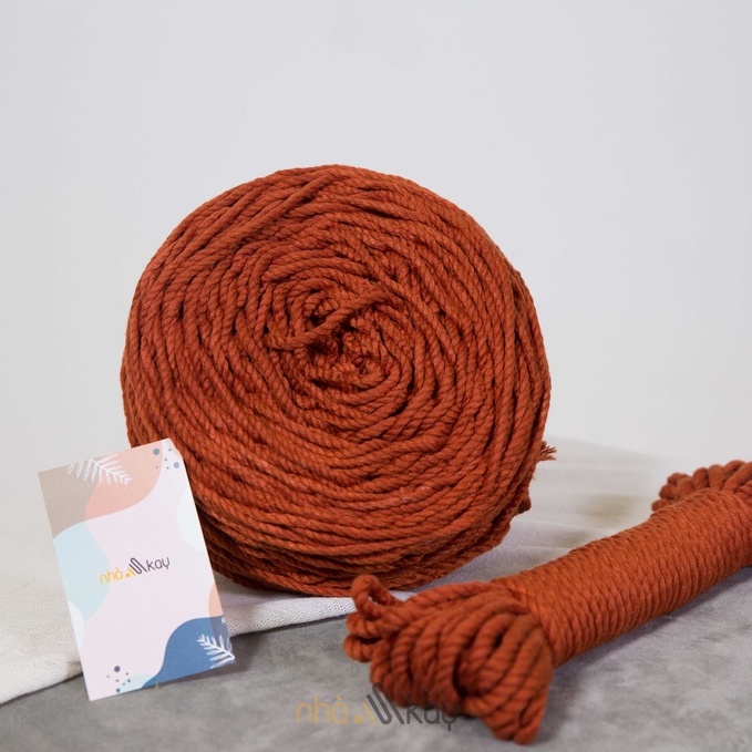 200 gram Dây thừng cotton làm macrame,size 3mm, 5 mm, full color, mềm, mịn, mượt, giá tốt.