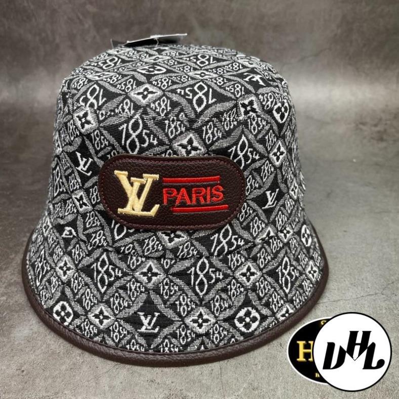 Mũ Bucket Dệt Hoạ Tiết Thêu LV Paris Thời Trang Cao Cấp Giá Rẻ