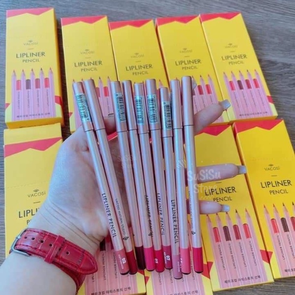 Chì kẻ môi Vacosi / Bút chì định hình viền môi bền màu Vacosi Natural Studio LipLiner