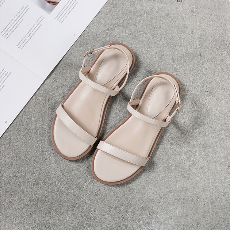 Giày sandal nữ ZINA hở mũi, dép đế bằng quai dây chuẩn hàng VNXK Z901
