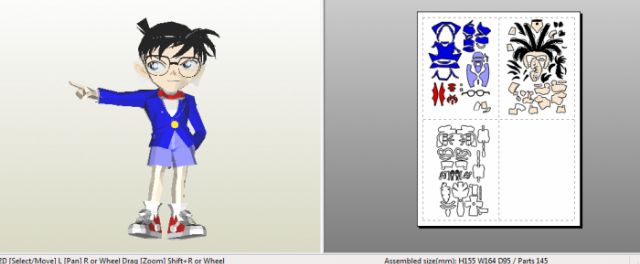 Mô hình giấy anime  Conan