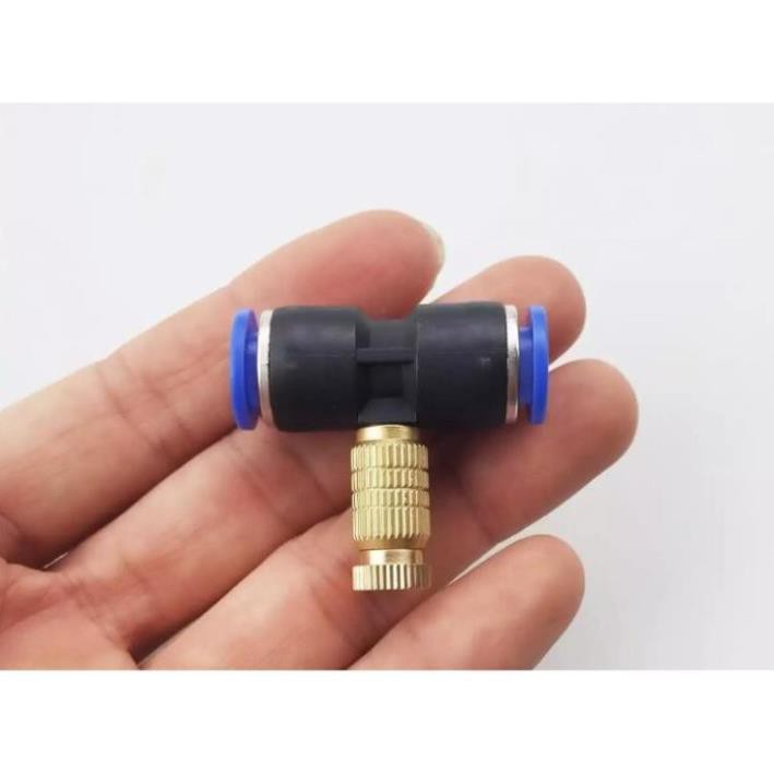 Bét phun sương làm mát bằng đồng chân nối tiếp ống 8mm