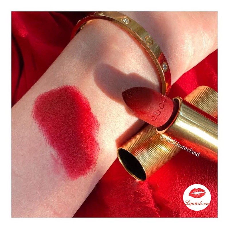 Son Gucci Màu 25 Goldie Red Matte Đỏ Cổ Điển Hot Nhất