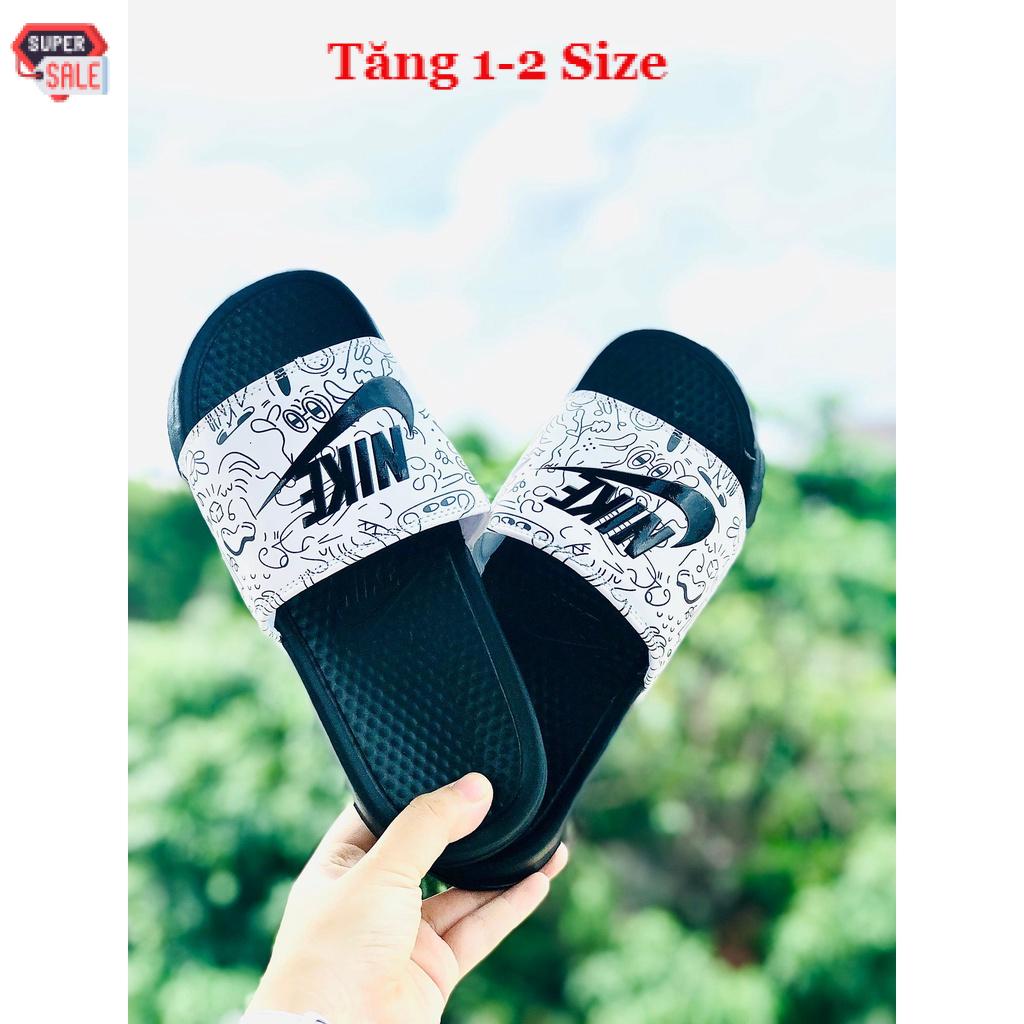 Dép unisex 𝐍𝐈𝐊𝐄 ❤️FREESHIP + chọn tăng 1 size❤️ dép nike nk quai ngang thể thao nam nữ in nhiều màu, tem tag mac đây đủ