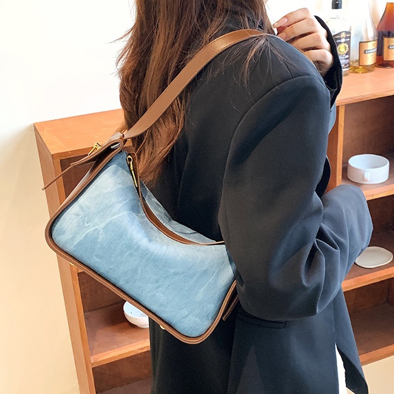 IELGY Túi Đeo Chéo Vuông Nhỏ Bằng Da Mềm Màu Tương Phản Cho Nữ