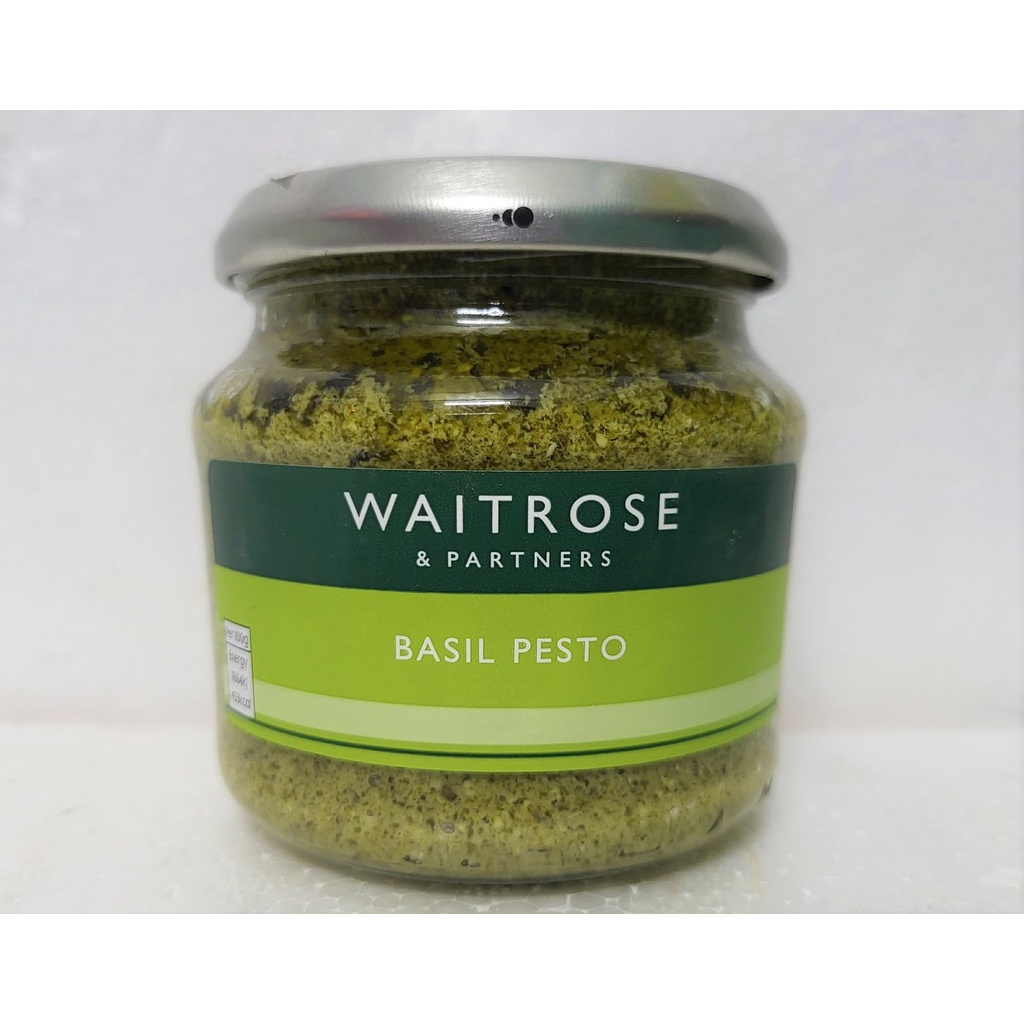 (EXP-Hạn SD 31/7/2023) [Lọ 190g] XỐT PESTO HÚNG TÂY XANH [Italia] WAITROSE Basil Pesto Sauce (atp)