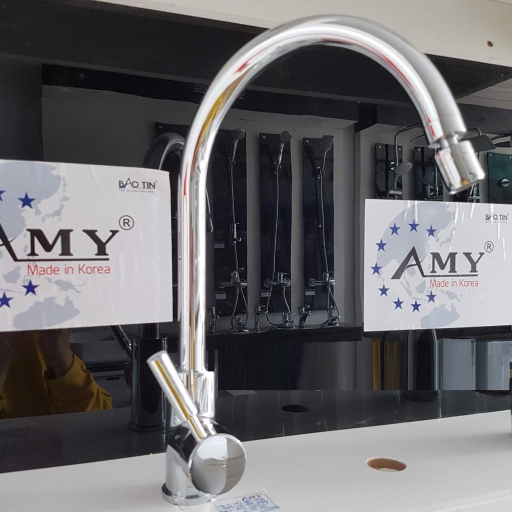 Vòi bếp nóng lạnh Amy AM 5005N chính hãng (hình thật)