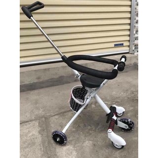 Xe đẩy siêu thị 5 bánh gấp gọn-bánh phát sáng loại đẹp