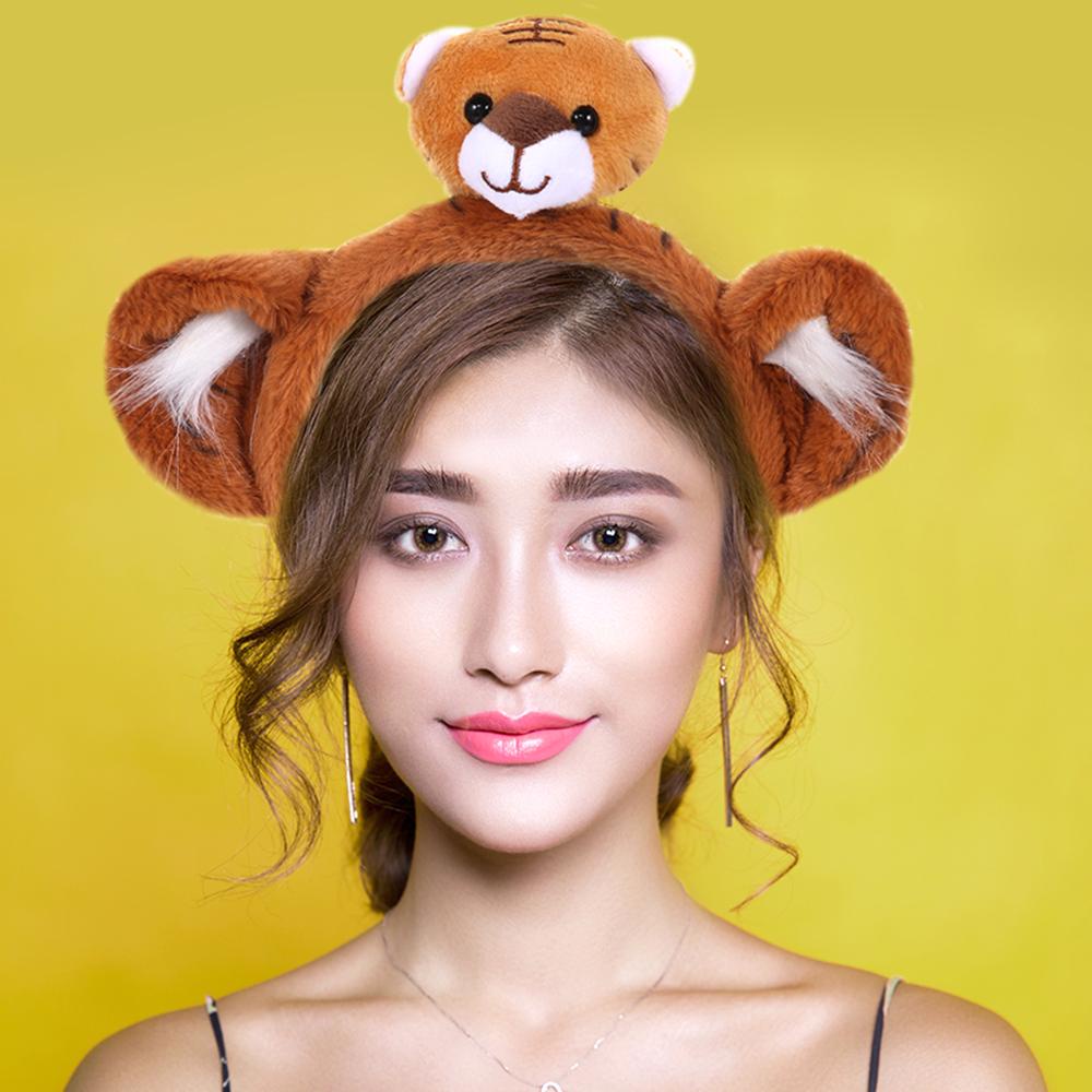 Băng Đô Cài Tóc Hình Tai Hổ Hóa Trang Dự Tiệc Cho Bé Và Người Lớn