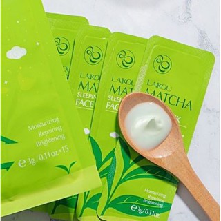 Combo 10 miếng mặt nạ ngủ trà xanh xóa sạch mụn Matcha LaiKou